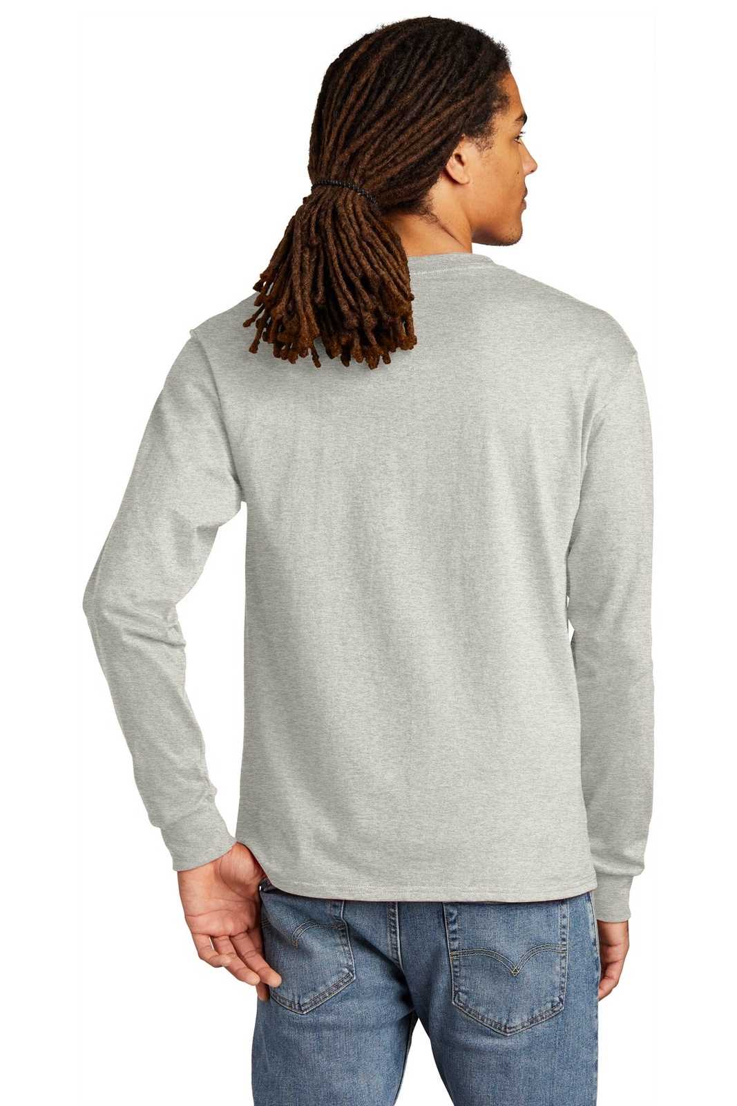 Champion CC8C Heritage 5.2 oz Jersey Long Sleeve Tee - Oxford Gray - HIT a Double