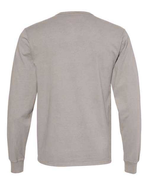 Champion CD200 Garment Dyed Long Sleeve T-Shirt - Concrete - HIT a Double