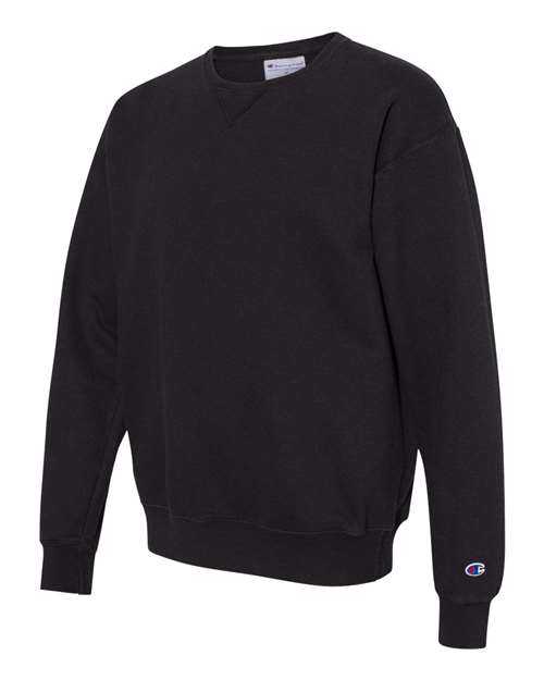 Champion CD400 Garment Dyed Crewneck Sweatshirt - Black - HIT a Double