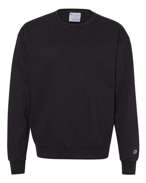 Champion CD400 Garment Dyed Crewneck Sweatshirt - Black - HIT a Double