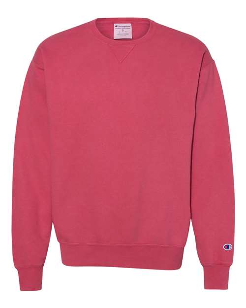 Champion CD400 Garment Dyed Crewneck Sweatshirt - Crimson - HIT a Double