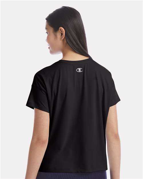 Champion CHP130 Women&#39;s Sport Soft Touch T-Shirt - Black&quot; - &quot;HIT a Double