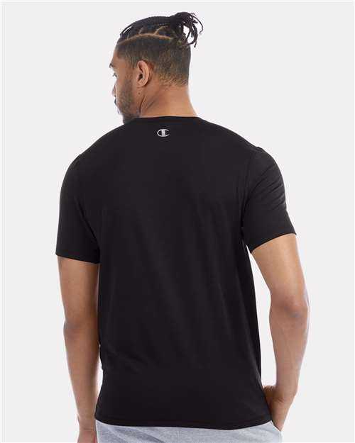 Champion CHP160 Sport T-Shirt - Black&quot; - &quot;HIT a Double