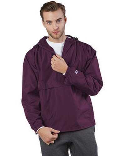 Champion CO200 Adult Packable Anorak 1 4 Zip Jacket - Maroon - HIT a Double
