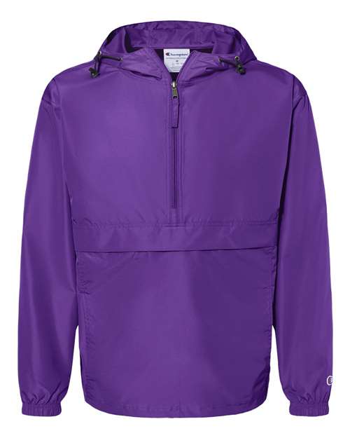 Champion CO200 Packable Quarter-Zip Jacket - Purple - HIT a Double