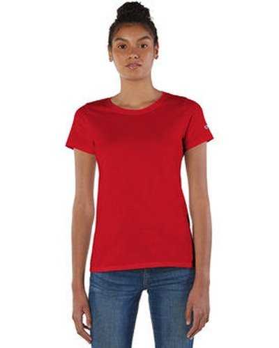 Champion CP20 Ladies&#39; Ringspun Cotton T-Shirt - Athletic Red - HIT a Double