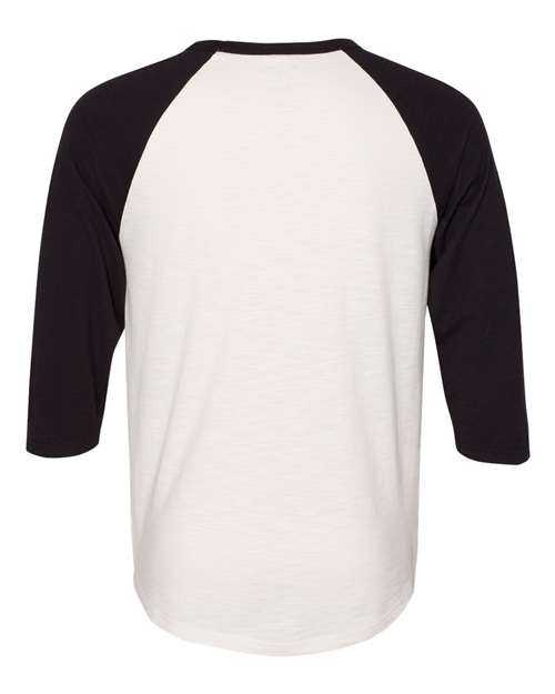 Champion CP75 Premium Fashion Raglan Three-Quarter Sleeve Baseball T-Shirt - Chalk White Black - HIT a Double