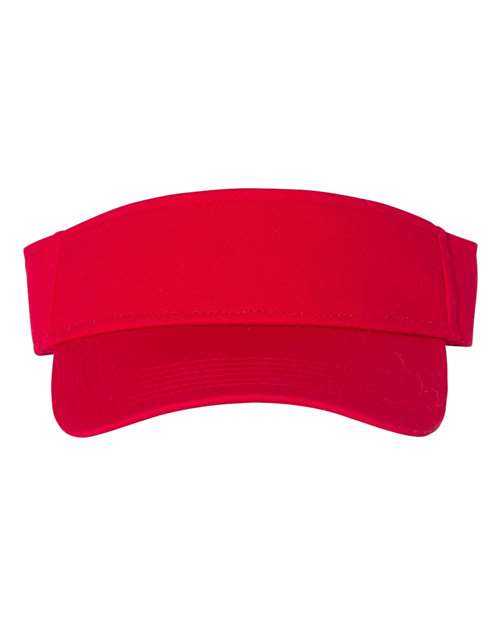 Champion CS4002 Washed Cotton Visor - Red Scarlet - HIT a Double