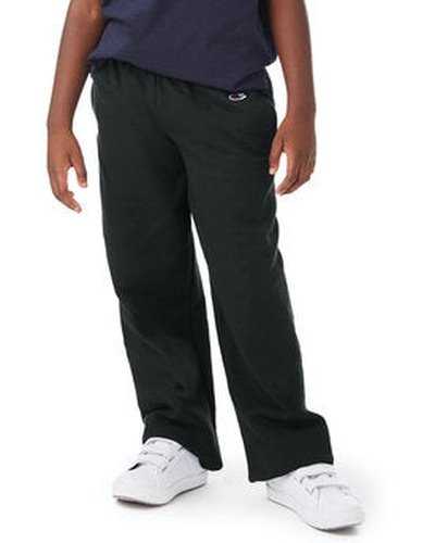 Champion P890 Youth Powerblend Open-Bottom Fleece Pant with Pockets - Black - HIT a Double