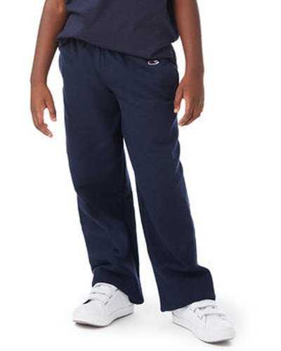 Champion P890 Youth Powerblend Open-Bottom Fleece Pant with Pockets - Navy - HIT a Double