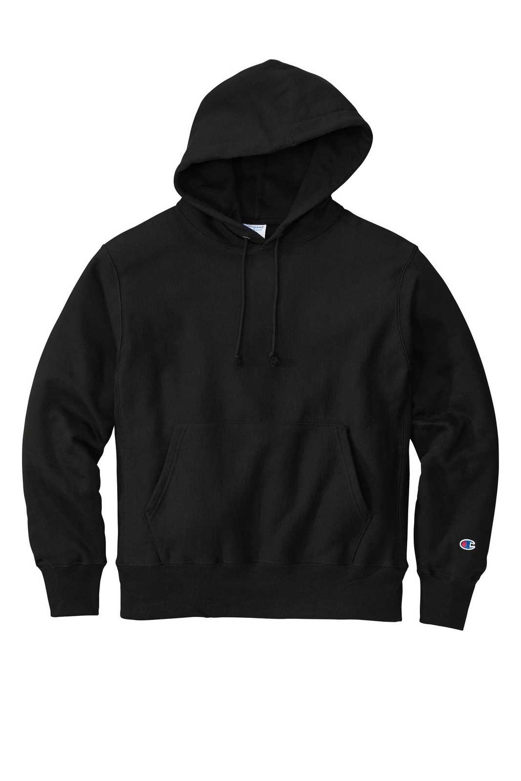 Champion S101 Reverse Weave Hooded Sweatshirt - Black - HIT a Double - 2