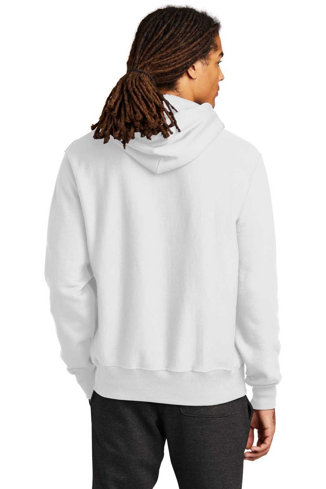 Champion S101 Reverse Weave Hooded Sweatshirt - White