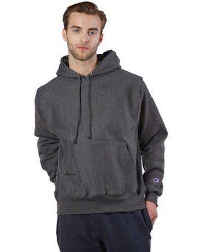 Champion S1051 Reverse Weave Pullover Hooded Sweatshirt - Charcoal Heather - HIT a Double