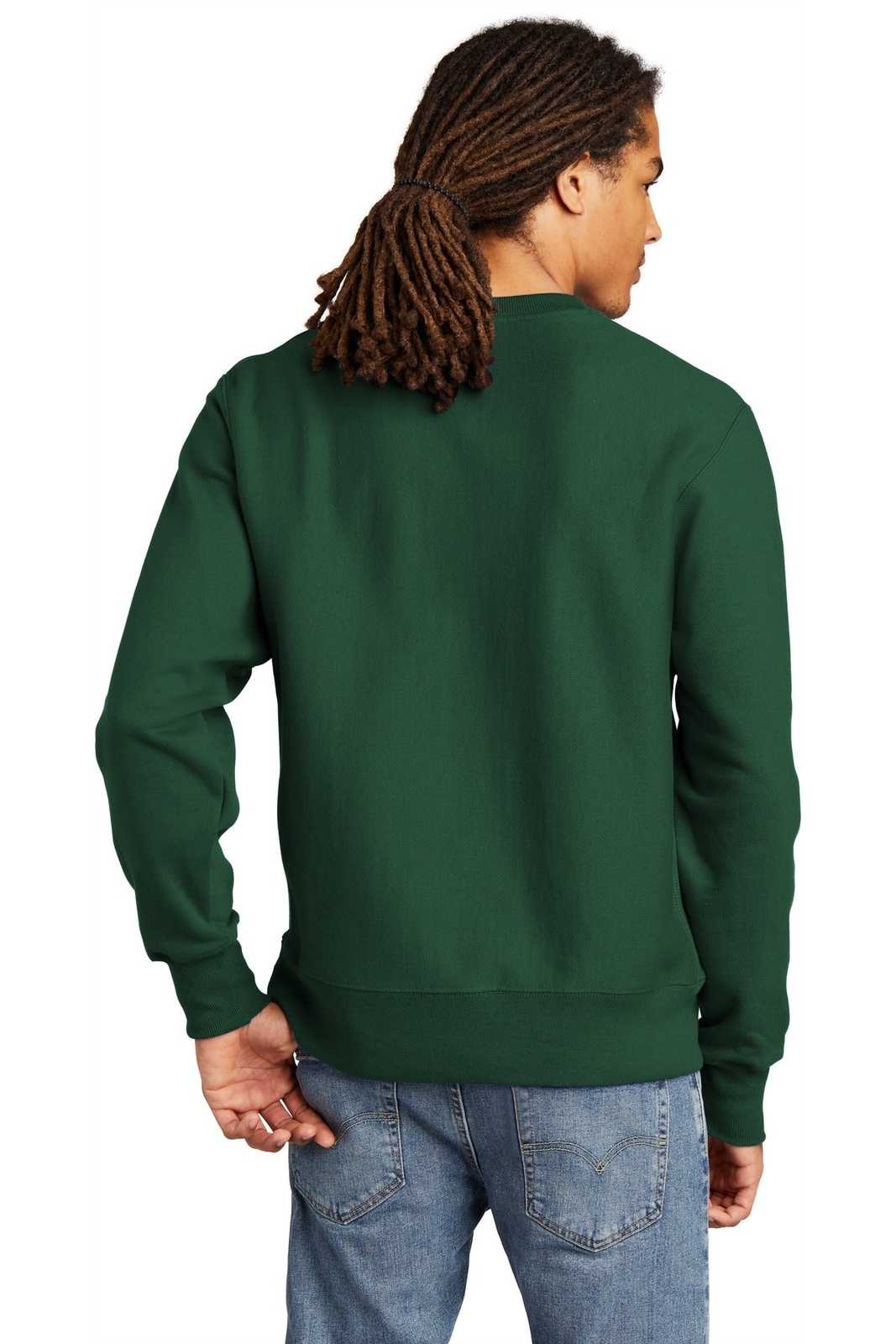 Champion S149 Reverse Weave Crewneck Sweatshirt - Dark Green - HIT a Double