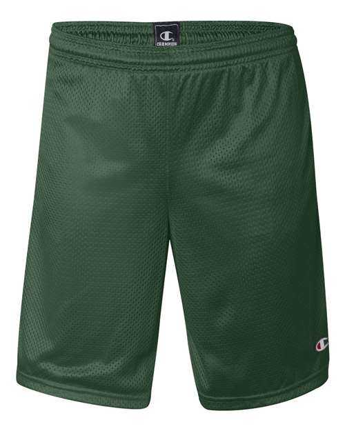 Champion S162 Polyester Mesh 9&quot; Shorts with Pockets - Athletic Dark Green - HIT a Double