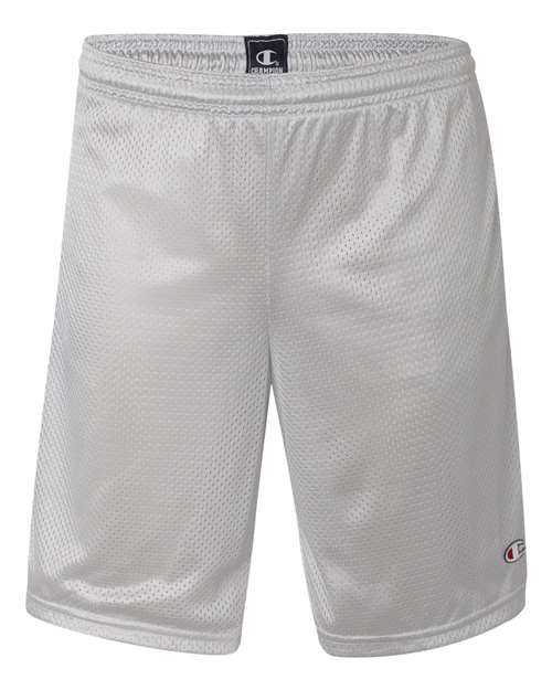 Champion S162 Polyester Mesh 9&quot; Shorts with Pockets - Athletic Grey - HIT a Double