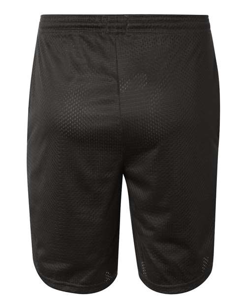 Champion S162 Polyester Mesh 9&quot; Shorts with Pockets - Black - HIT a Double