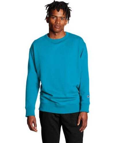 Champion S600 Adult Powerblend Crewneck Sweatshirt - Tempo Teal - HIT a Double