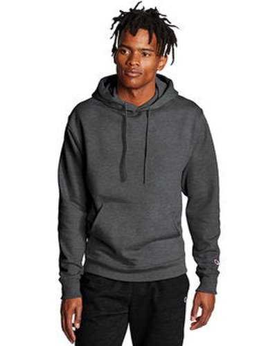 Champion S700 Adult Powerblend Pullover Hooded Sweatshirt - Charcoal Heather - HIT a Double