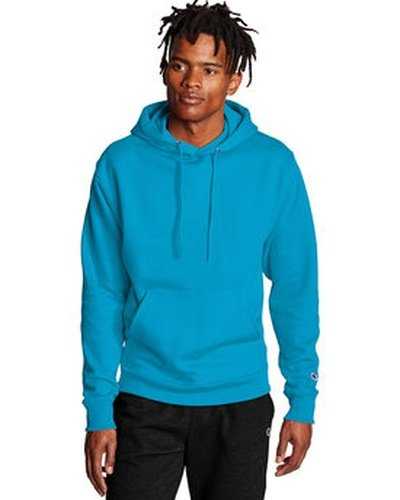 Champion S700 Adult Powerblend Pullover Hooded Sweatshirt - Tempo Teal - HIT a Double