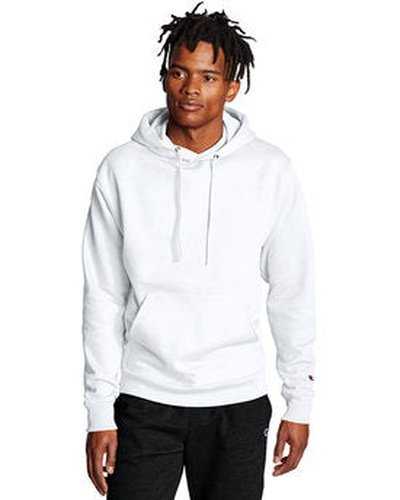 Champion S700 Adult Powerblend Pullover Hooded Sweatshirt - White - HIT a Double