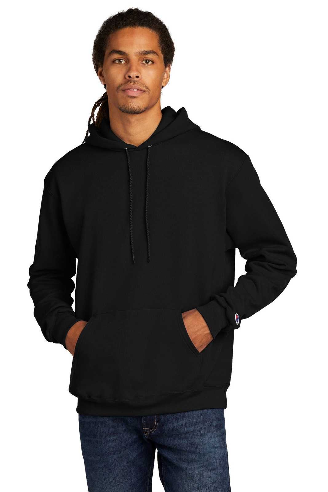 Champion S700 Eco Fleece Pullover Hoodie - Black - HIT a Double