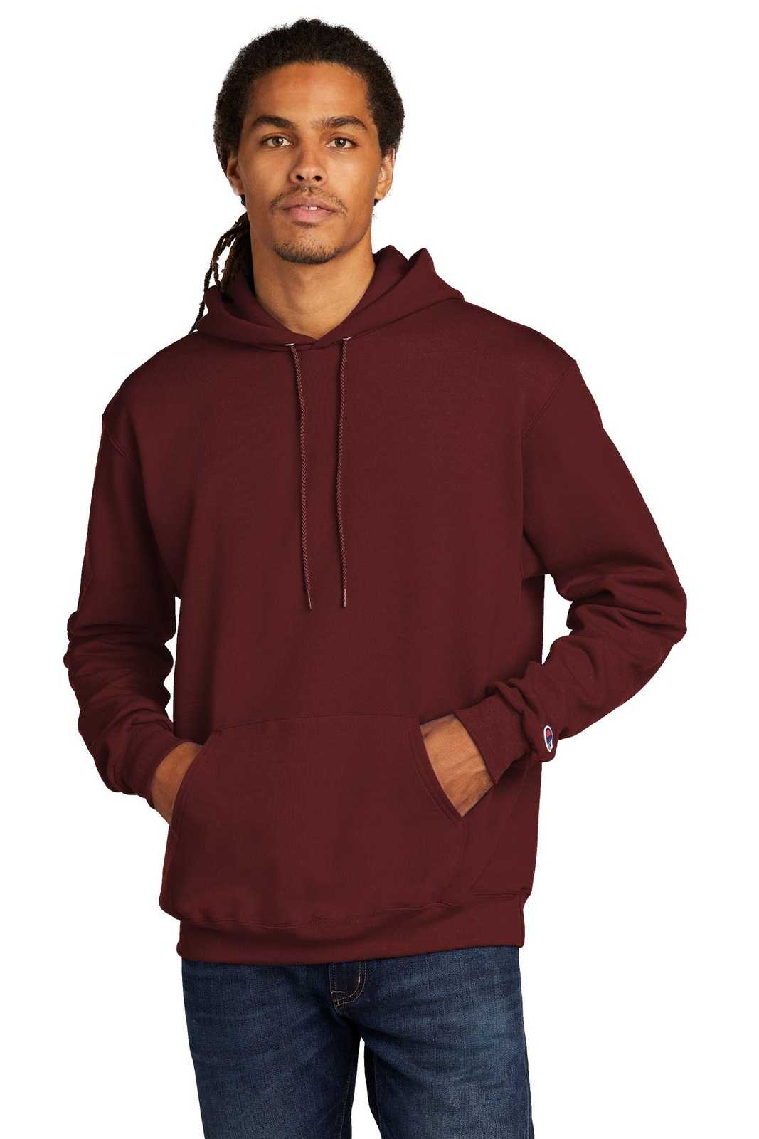 Champion S700 Eco Fleece Pullover Hoodie - Maroon - HIT a Double