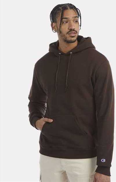 Champion S700 Powerblend Hooded Sweatshirt - Chocolate Brown" - "HIT a Double