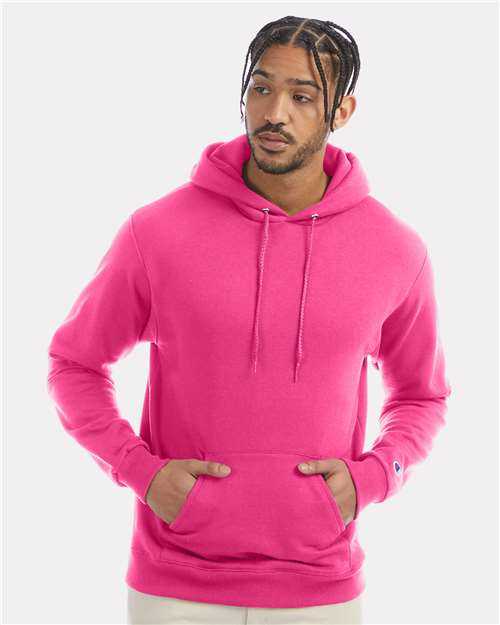 Champion S700 Powerblend Hooded Sweatshirt - Wow Pink&quot; - &quot;HIT a Double