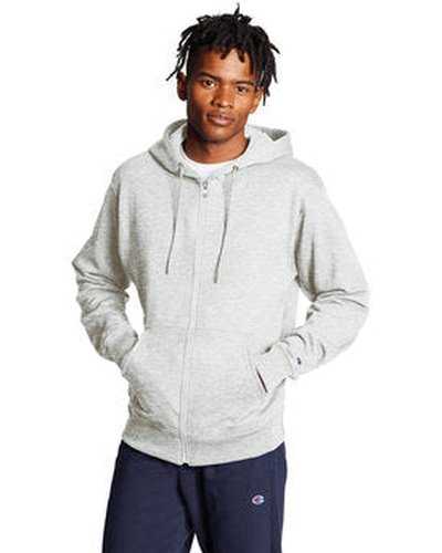 Champion S800 Adult Powerblend Full-Zip Hooded Sweatshirt - Silver Gray - HIT a Double