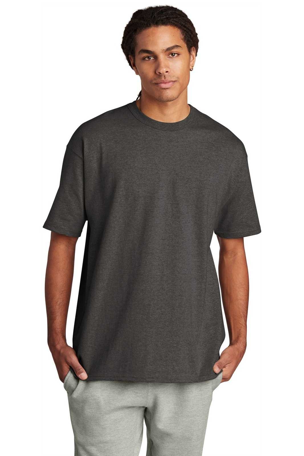 Champion T105 Heritage 7-oz Jersey Tee - Charcoal Heather - HIT a Double - 1