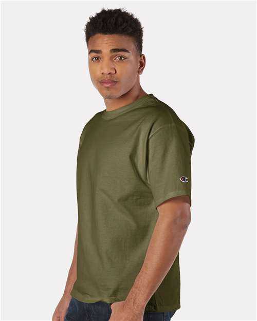 Champion T105 Heritage Jersey T-Shirt - Fresh Olive" - "HIT a Double