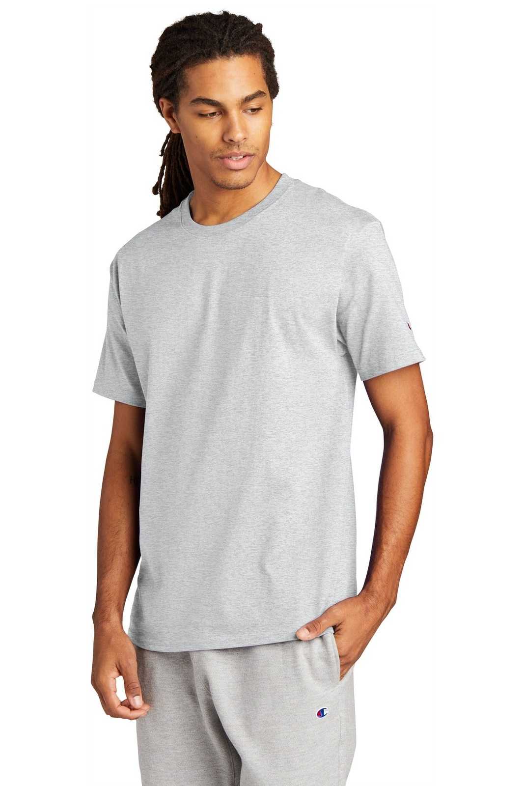 Champion T425 Heritage 6-oz Jersey Tee - Ash - HIT a Double