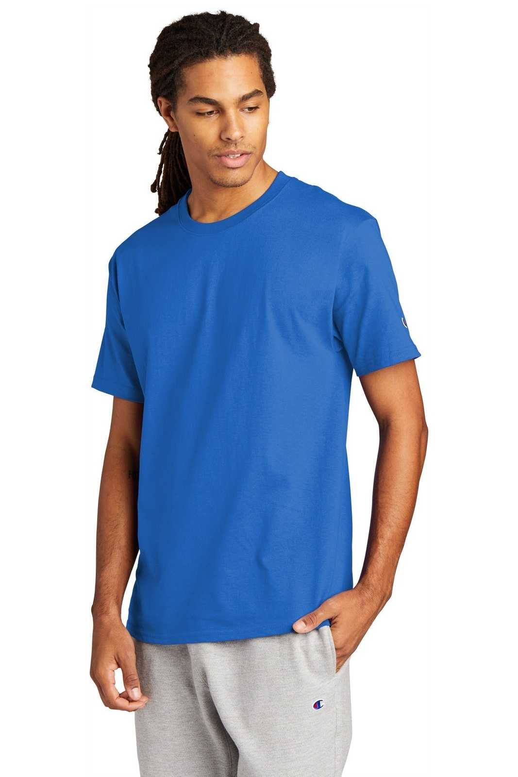 Champion T425 Heritage 6-oz Jersey Tee - Athletic Royal - HIT a Double - 4