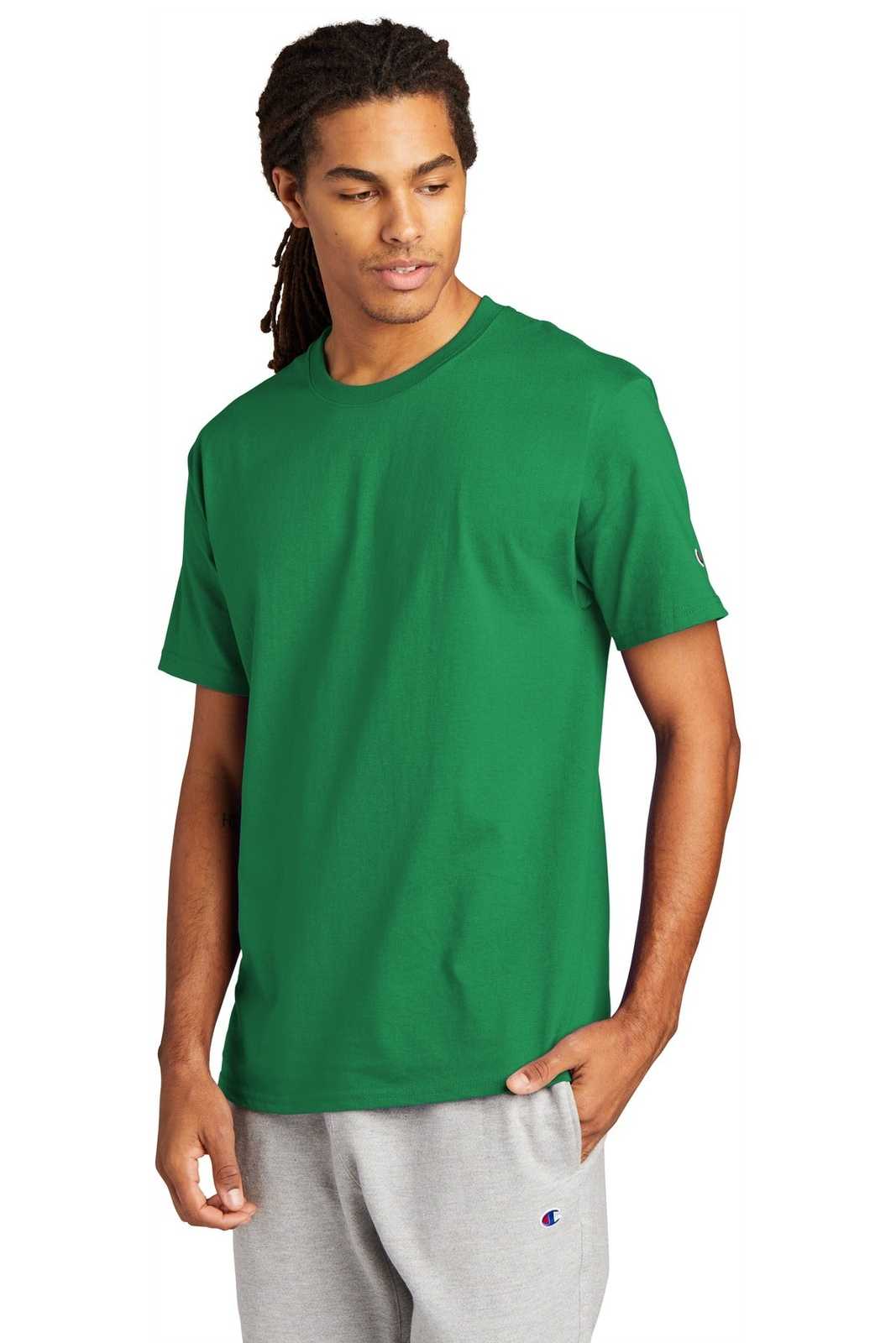 Champion T425 Heritage 6-oz Jersey Tee - Kelly Green - HIT a Double - 4