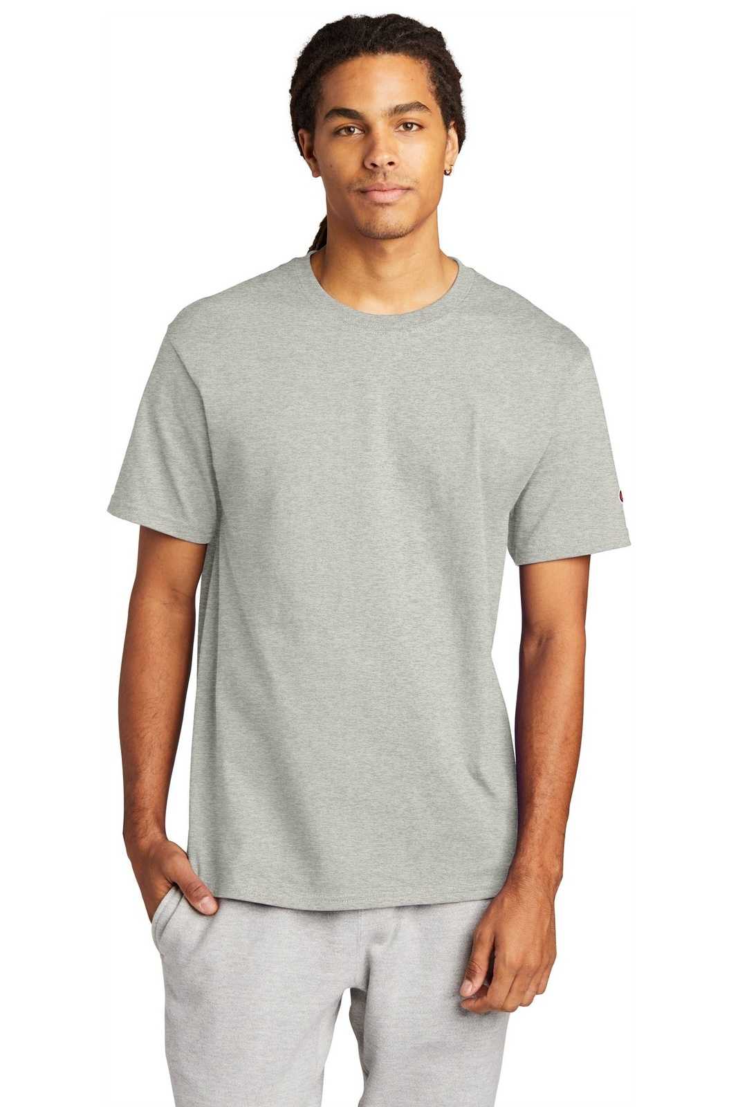 Champion T425 Heritage 6-oz Jersey Tee - Oxford Gray - HIT a Double - 1