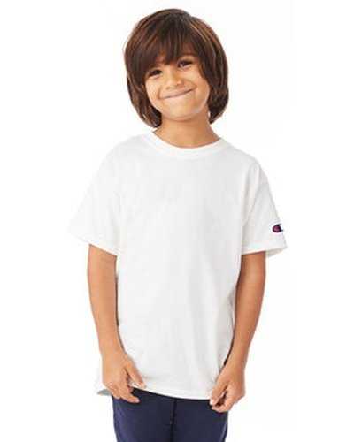 Champion T435 Youth 61 oz Short-Sleeve T-Shirt - White - HIT a Double