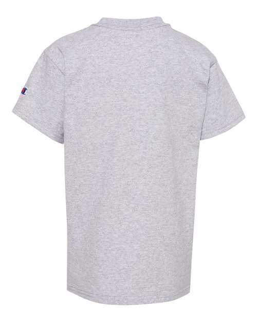 Champion T435 Youth Short Sleeve Tagless T-Shirt - Light Steel - HIT a Double