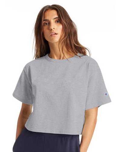 Champion T453W Ladies' Cropped Heritage T-Shirt - Oxfordark Grayay - HIT a Double