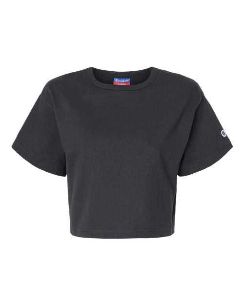 Champion T453W Women&#39;s Heritage Jersey Cropped T-Shirt - Black - HIT a Double