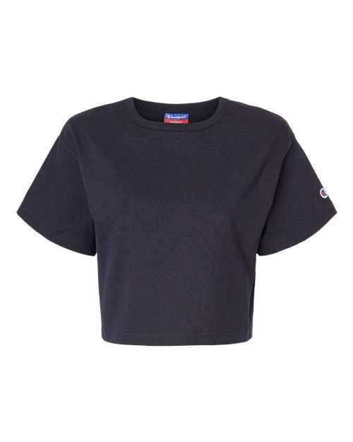 Champion T453W Women&#39;s Heritage Jersey Cropped T-Shirt - Navy - HIT a Double