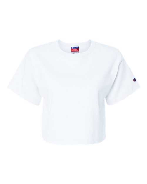 Champion T453W Women&#39;s Heritage Jersey Cropped T-Shirt - White - HIT a Double