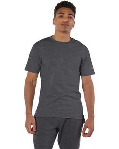 Champion T525C Adult 6 oz Short-Sleeve T-Shirt - Charcoal Heather - HIT a Double