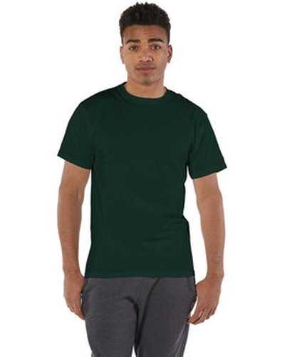 Champion T525C Adult 6 oz Short-Sleeve T-Shirt - Dark Green - HIT a Double
