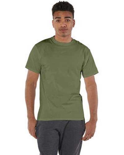 Champion T525C Adult 6 oz Short-Sleeve T-Shirt - Fresh Olive - HIT a Double
