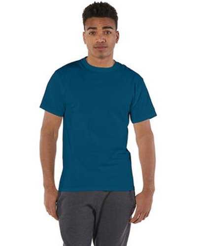Champion T525C Adult 6 oz Short-Sleeve T-Shirt - Late Nightrue Blue - HIT a Double