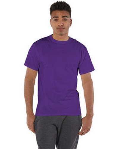 Champion T525C Adult 6 oz Short-Sleeve T-Shirt - Purple - HIT a Double
