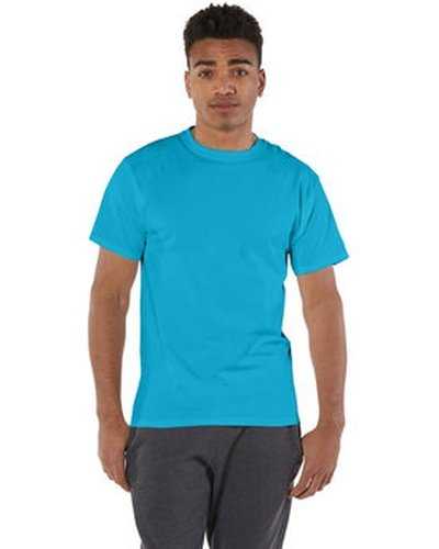 Champion T525C Adult 6 oz Short-Sleeve T-Shirt - Tempo Teal - HIT a Double