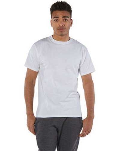 Champion T525C Adult 6 oz Short-Sleeve T-Shirt - White - HIT a Double