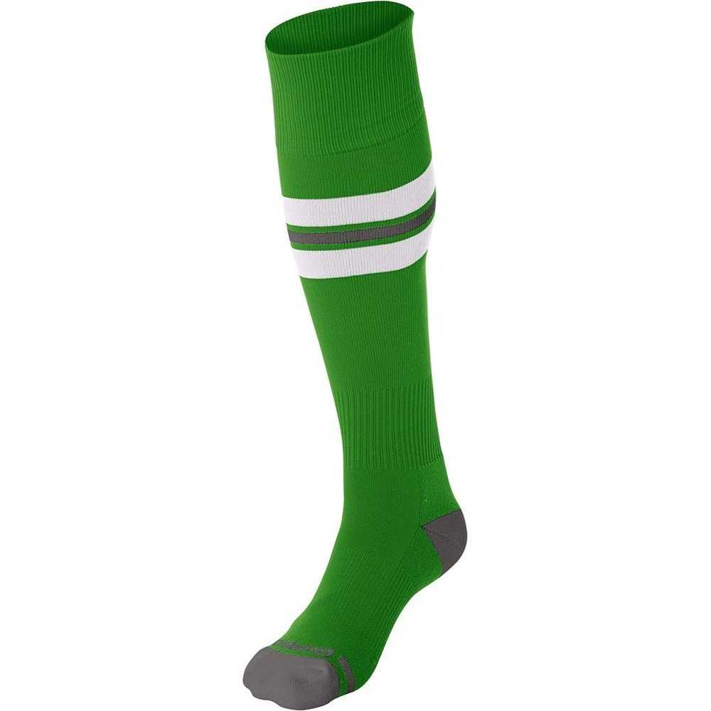 Champro AS3 Striped Baseball Knee High Socks - Kelly Green White Gray - HIT a Double - 1